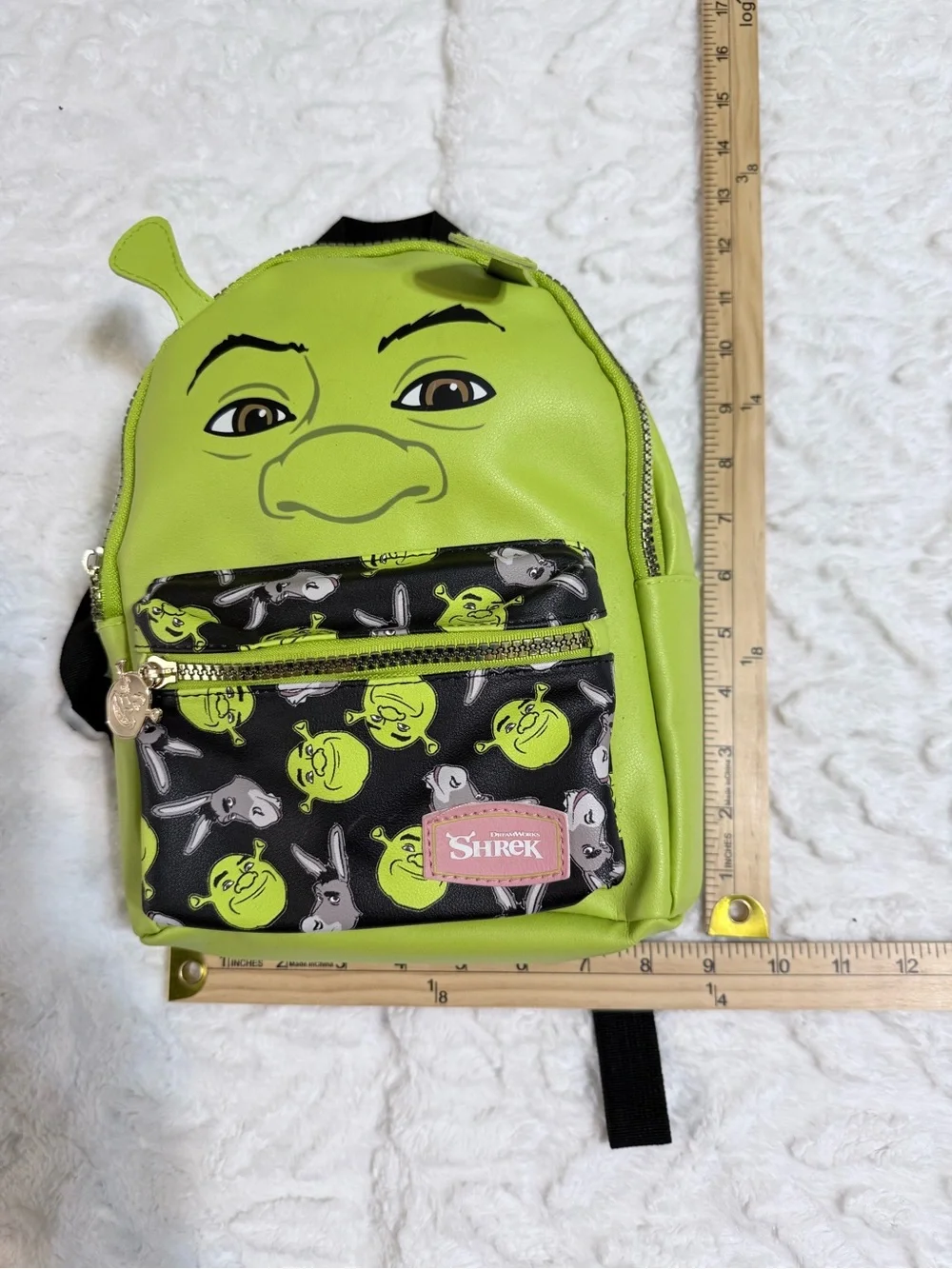Dreamworks Shrek Bright Green and Black Kids Backpack